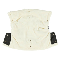 Ickle Bubba Pram Hand Muff (Black) - showing the muff opened up to reveal its fur lining
