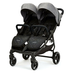 Ickle Bubba VENUS PRIME Double Stroller Bundle (Black/Space Grey/Black)