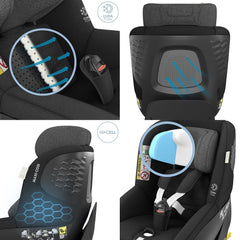 Maxi-Cosi Mica Pro Eco i-Size Car Seat (Authentic Black) - showing some of the seat`s features