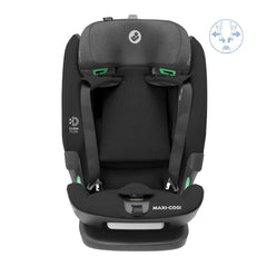 Maxi-Cosi Titan Pro i-Size Car Seat (Authentic Black) - showing the harness opened to receive an infant