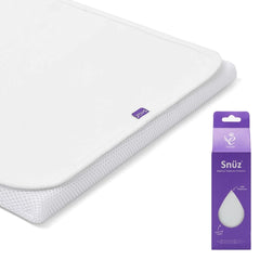 SnuzPod4 STARTER Bundle (Slate) - showing the mattress protector lying on top of the mattress