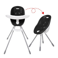 Poppy High Chair by Phil and Teds - Black shown in both configurations