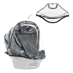 Hauck Car Seat Raincover (Clear) - showing the raincover before and after fitted to car seat