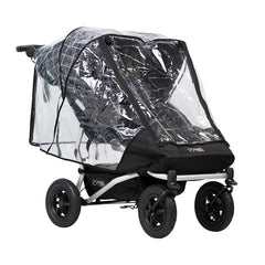 Mountain Buggy Duet v3.0 Double Storm Cover - showing the storm cover fitted onto a duet (duet stroller not included, available separately)
