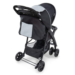 Hauck Shopper Neo II (Caviar Silver) - showing the stroller from the rear