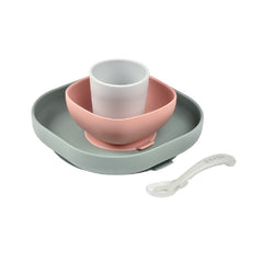 BEABA Babycook® Neo - Weaning Bundle (Eucalyptus) - showing the included 4 piece silicone meal set