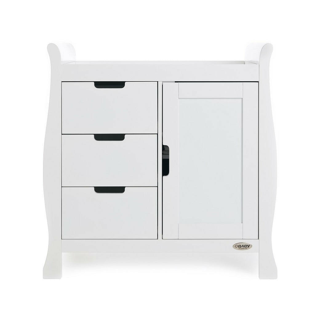Obaby Stamford Sleigh Changing Unit (White) - front view