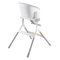 BEABA Up & Down Evolutive Highchair (White) - showing the highchair from the back