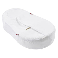 Red Castle Cocoonababy® & 1.0Tog Cocoonacover™ Bundle (White) - showing the cocoonacover fitted onto the pod support nest