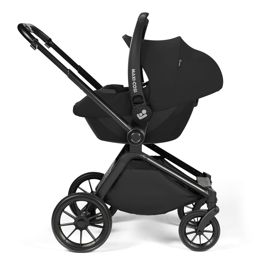 Ickle Bubba Altima Chassis - Black - with Maxi-Cosi CabrioFix i-Size Car Seat