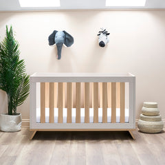 Obaby Thea Cot Bed – Latte - lifestyle image