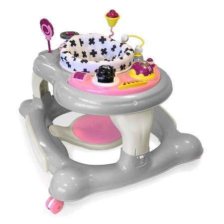 MyChild Roundabout 4-in-1 Activity Walker - Pink Neutral - quarter view