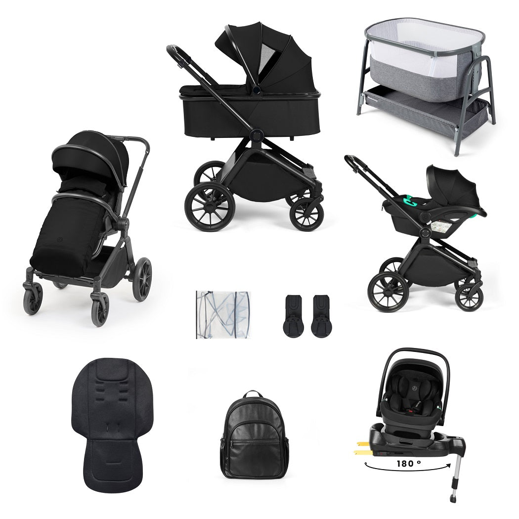 Ickle Bubba Altima 14 Piece Travel System with Nimbus i-Size Car Seat, Spin ISOFIX Base & FREE Bubba&Me Crib