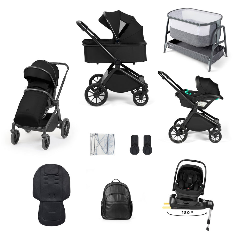 Ickle Bubba Altima 14 Piece Travel System with Nimbus i-Size Car Seat, Spin ISOFIX Base & FREE Bubba&Me Crib