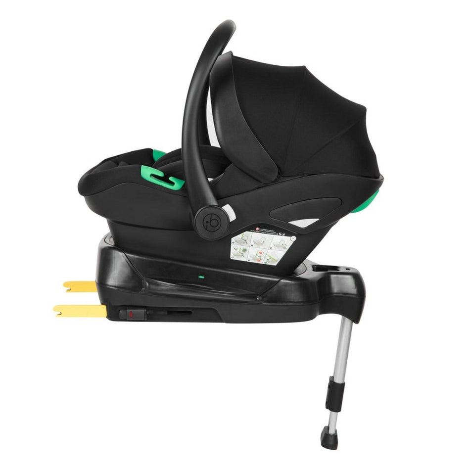 Ickle Bubba Nimbus 180° Spin i-Size Car Seat & ISOFIX Base - Black - side view
