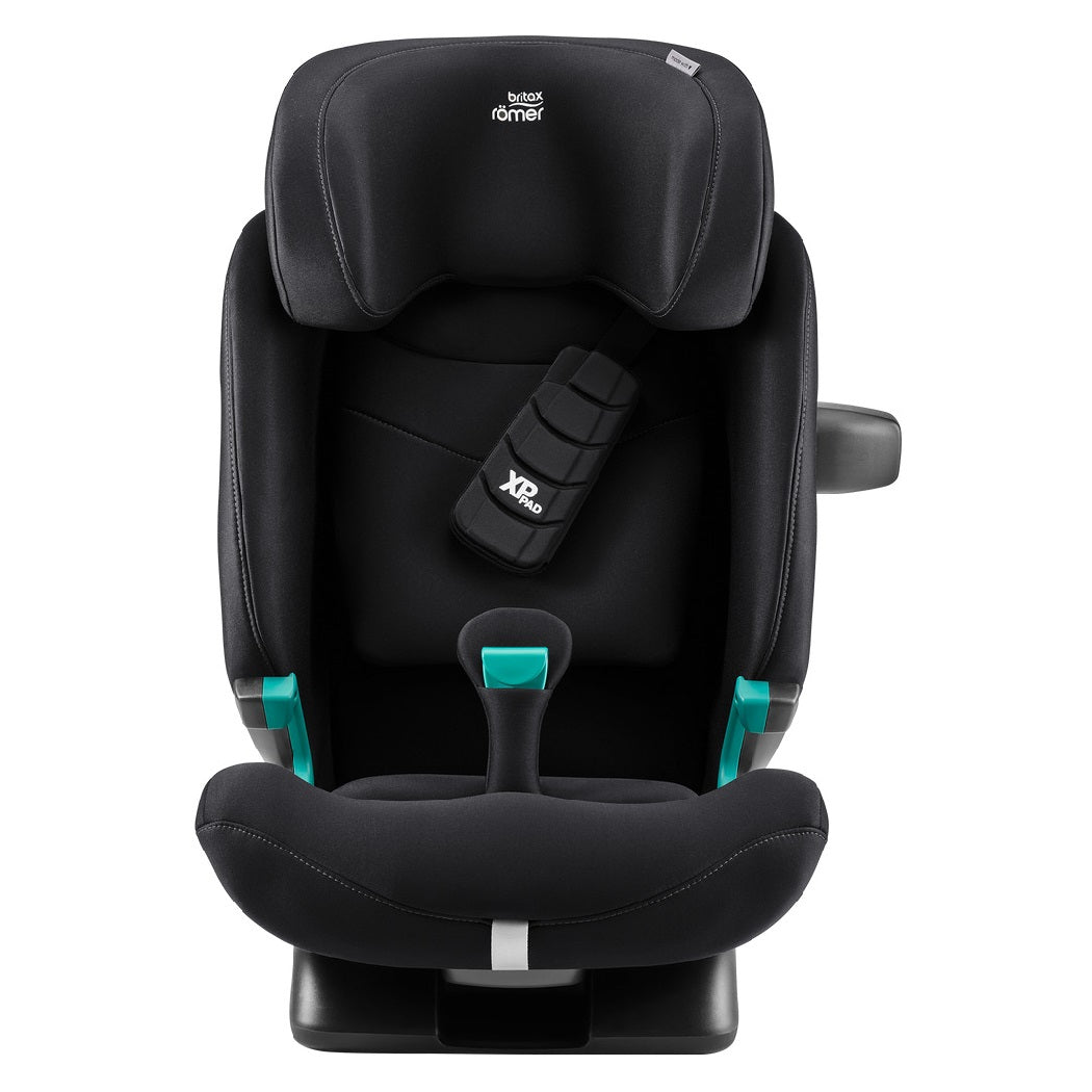Britax Advansafix PRO i-Size Car Seat - Classic Deep Black - front view with XP-Pad and SecureGuard