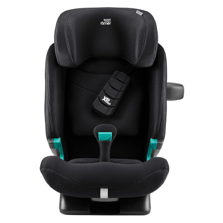 Britax Advansafix PRO i-Size Car Seat - Classic Deep Black - front view with XP-Pad and SecureGuard
