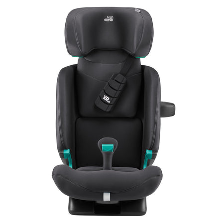 Britax Advansafix PRO i-Size Car Seat - Classic Deep Grey - front view with headrest fully raised