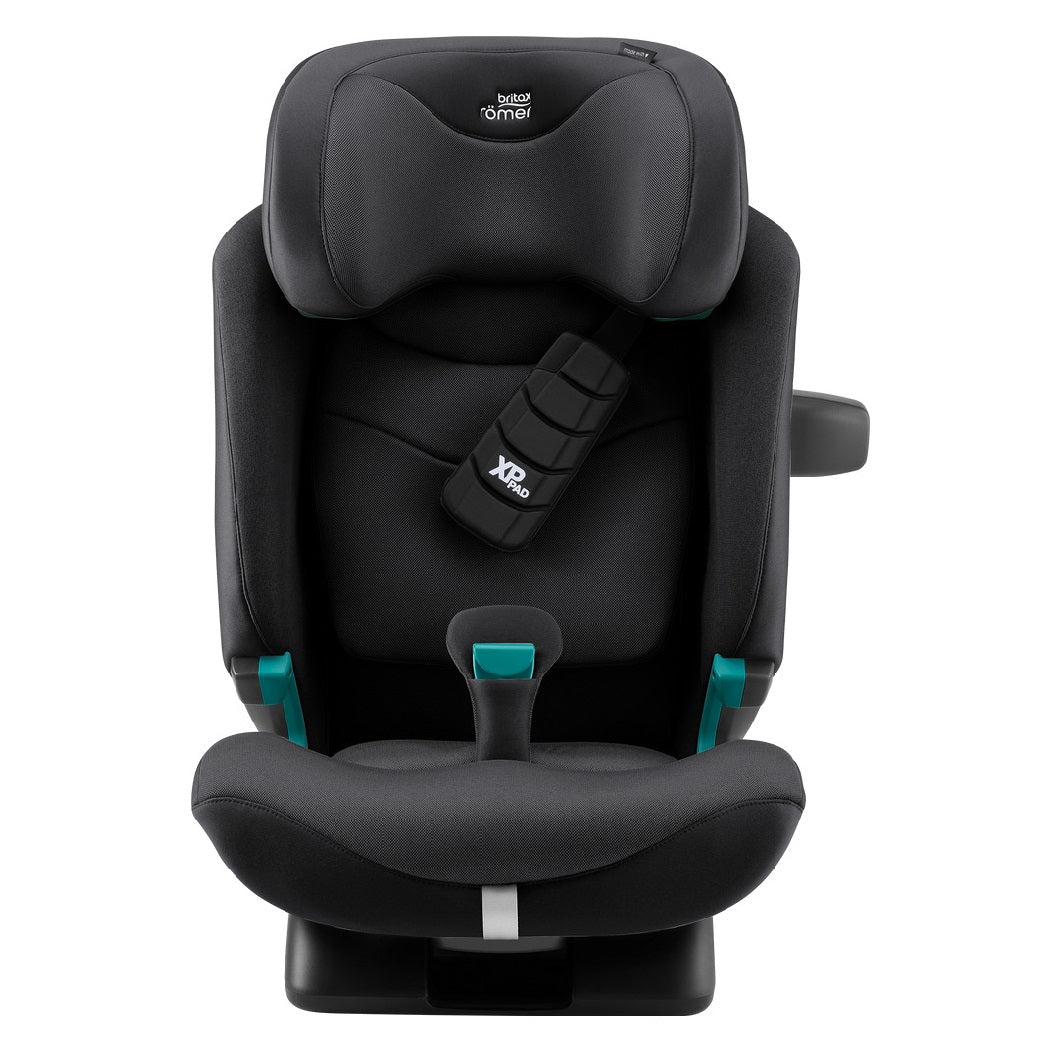 Britax Advansafix PRO i-Size Car Seat - Style Carbon Black - front view with XP-Pad and SecureGuard
