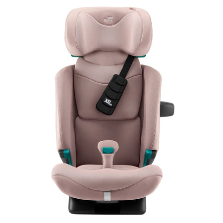 Britax Advansafix PRO i-Size Car Seat - Style Dusty Rose - front view with headrest fully raised
