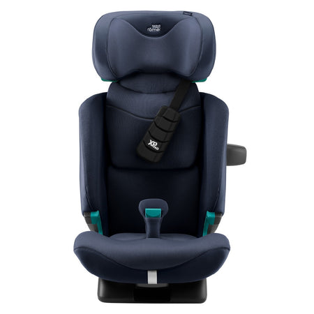 Britax Advansafix PRO i-Size Car Seat - Style Night Blue - front view with headrest fully raised