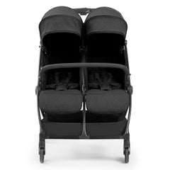 Ickle Bubba Aries Double Auto-Fold Stroller - Graphite Grey - front view
