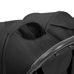 Ickle Bubba Aries Double Auto-Fold Stroller - Graphite Grey - mesh ventilation panel