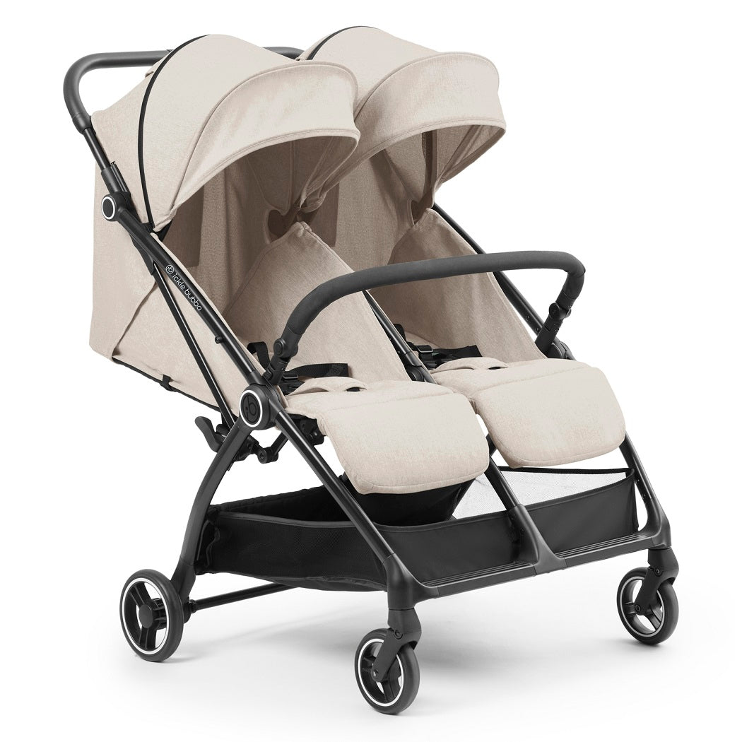 Ickle Bubba Aries Double Auto-Fold Stroller - Stone