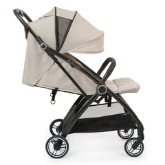 Ickle Bubba Aries Double Auto-Fold Stroller - Stone - side view