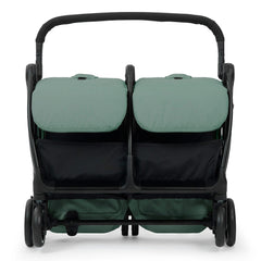 Ickle Bubba Aries Double Auto-Fold Stroller - Sage Green - shown folded