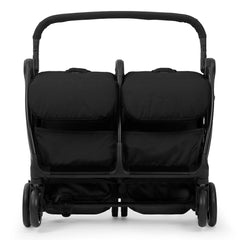 Ickle Bubba Aries Double Auto-Fold Stroller - Black - shown folded