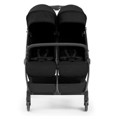 Ickle Bubba Aries Double Max Auto-Fold Stroller - Black - front view