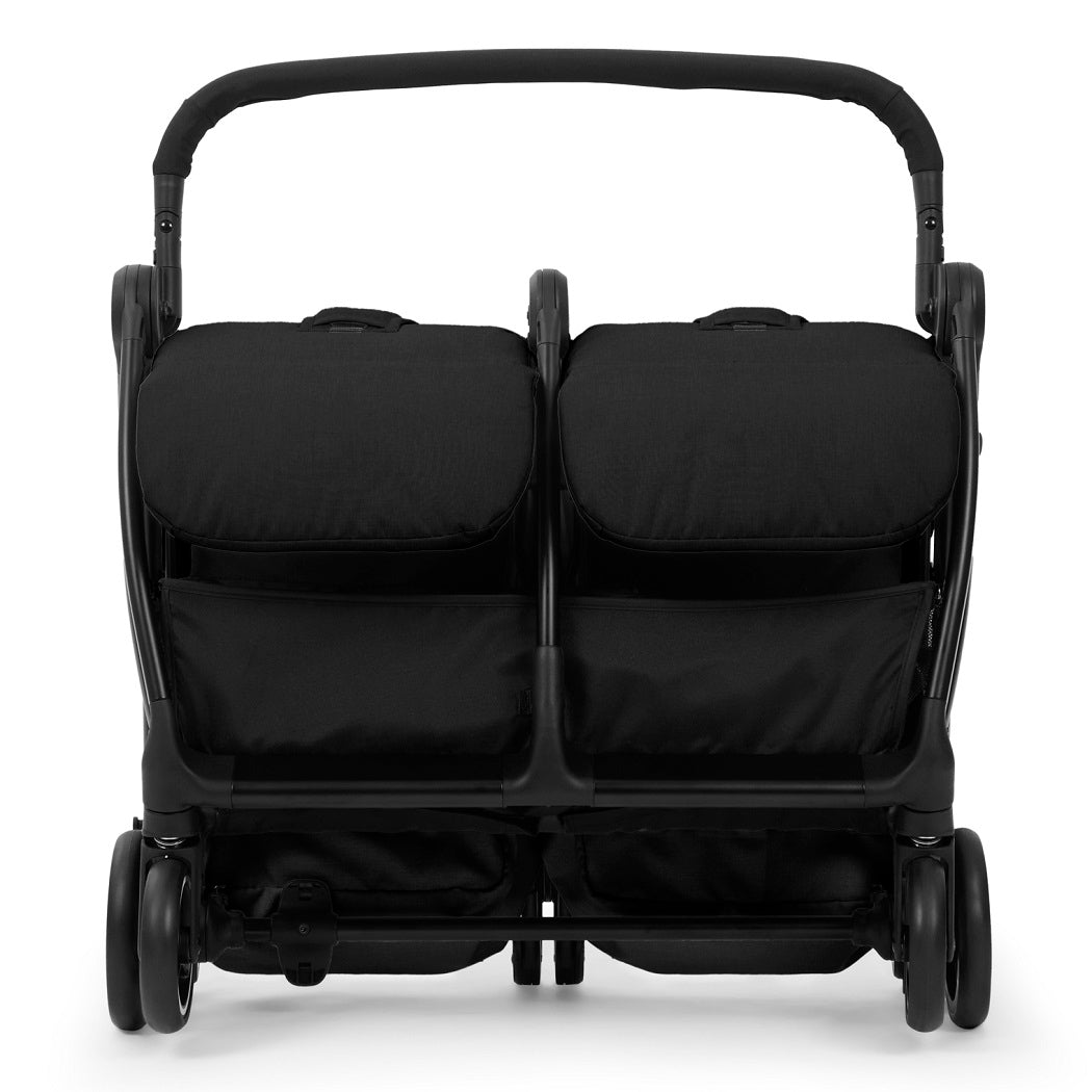 Ickle Bubba Aries Double Max Auto-Fold Stroller - Black - shown folded