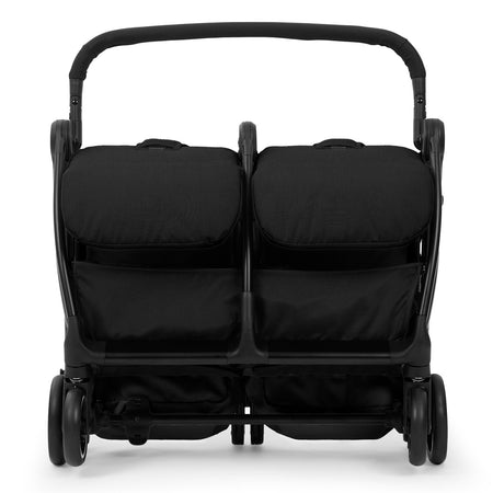 Ickle Bubba Aries Double Max Auto-Fold Stroller - Black - shown folded