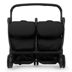 Ickle Bubba Aries Double Max Auto-Fold Stroller - Black - shown folded