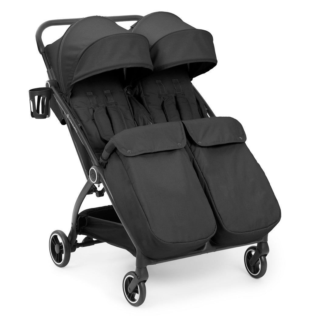 Ickle Bubba Aries Double Max Auto-Fold Stroller - Graphite Grey - with footwarmers