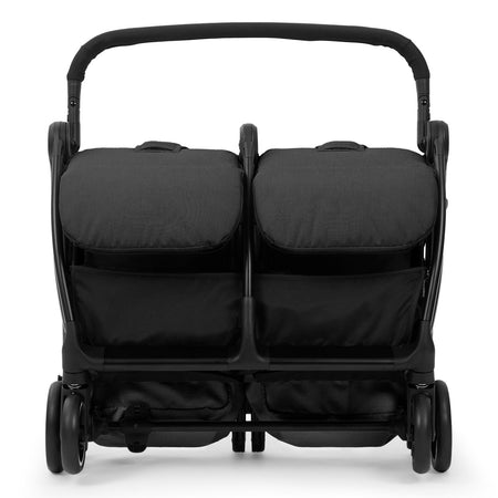 Ickle Bubba Aries Double Max Auto-Fold Stroller - Graphite Grey - shown folded