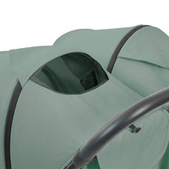 Ickle Bubba Aries Double Max Auto-Fold Stroller - Sage Green - mesh ventilation panel