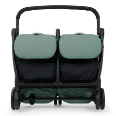 Ickle Bubba Aries Double Max Auto-Fold Stroller - Sage Green - shown folded