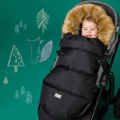 Bizzi Growin Footmuff (Anthractite Black) - lifestyle image (stroller not included, available separately)