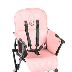 Ickle Bubba Flip Magic Fold Highchair (Blush Pink) - 5 Point Harness