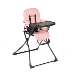 Ickle Bubba Flip Magic Fold Highchair (Blush Pink) - Angled