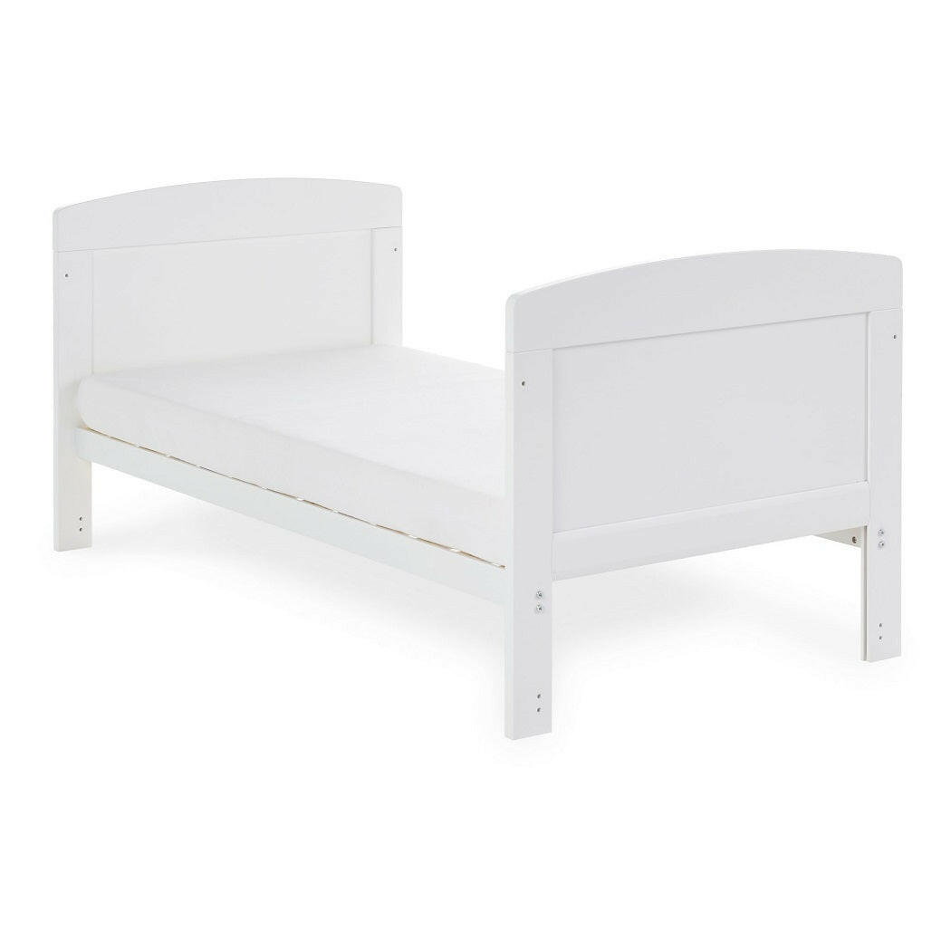 Obaby Grace Cot Bed - White - converted to toddler bed