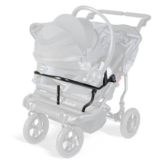 Out n About GT Double - Car Seat Adapter - showing how the adapter fits onto the GT Double (car seat and pushchair not included)