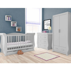 Babystyle Hollie 3 Piece Nursery Furniture Set (Grey) with FREE Sprung Mattress
