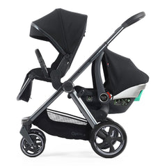 BabyStyle Oyster 4 Tandem Pushchair - Carbonite - with seat unit and car seat