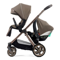 BabyStyle Oyster 4 Tandem Pushchair - Mink - with seat unit and car seat