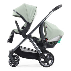 BabyStyle Oyster 4 Tandem Pushchair - Pistachio - with seat unit and car seat