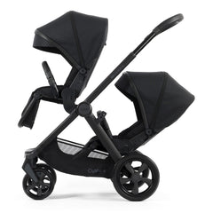 BabyStyle Oyster 4 Tandem Pushchair - Raven - with both seat units