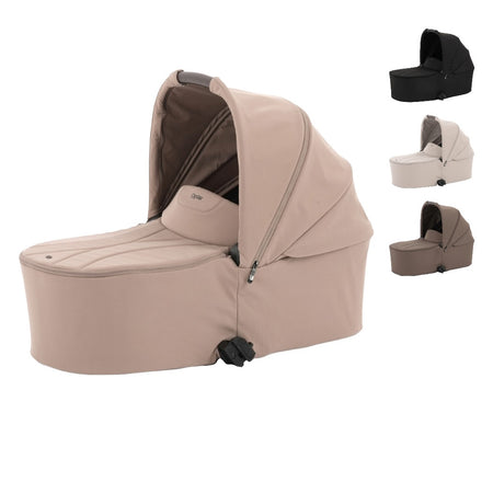 Oyster F-Lite Carrycot in Taupe with Liquorice, Putty and Chocolate colour options